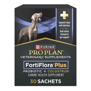 FortiFlora Plus Probiotic & Colostrum Digestive Health Supplement for Dogs